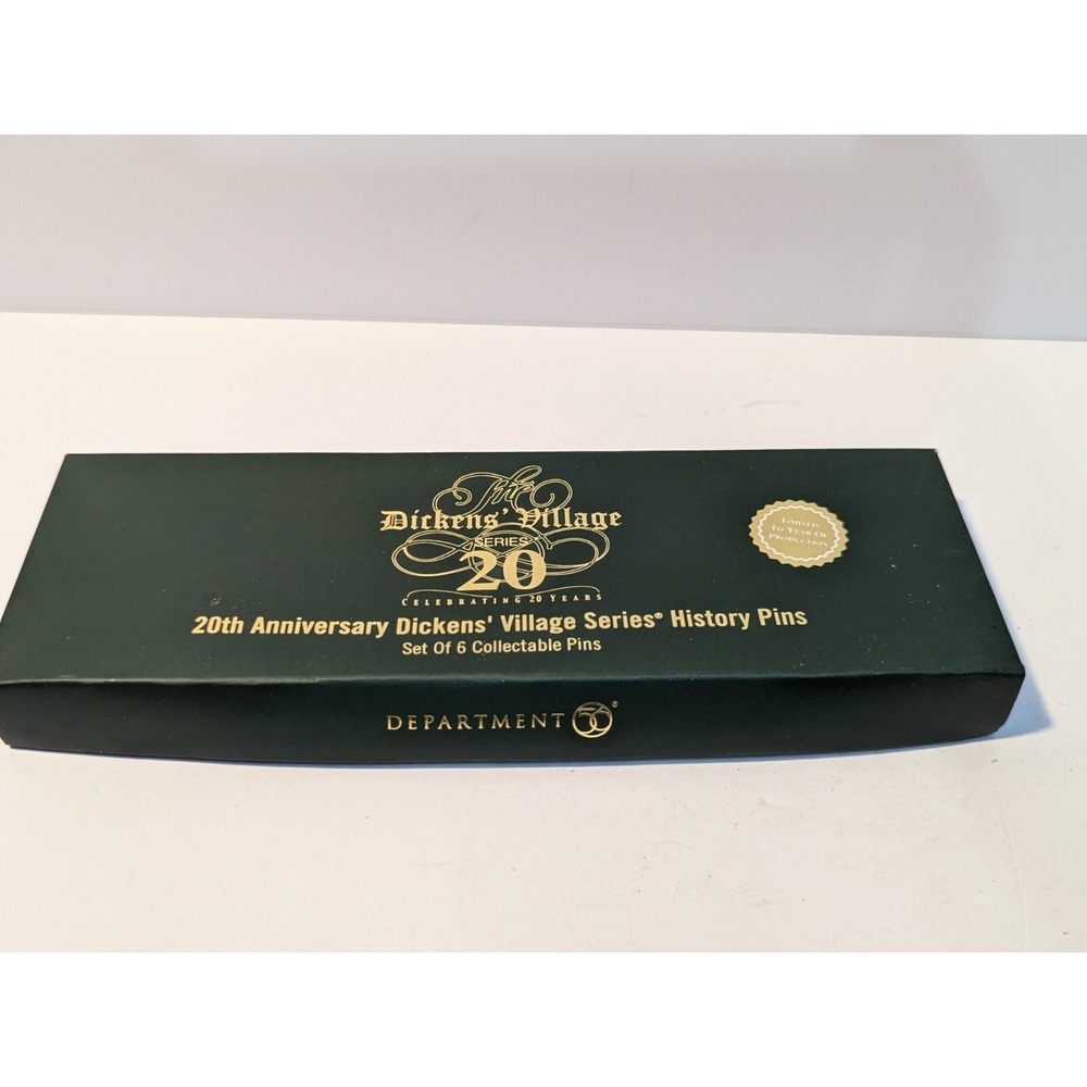 Dept 56 Dickens' Village Series‎ 20th Anniversary History Pins Enamel